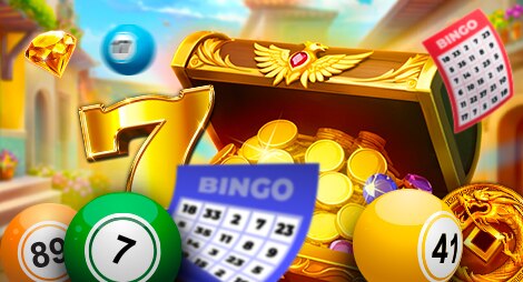 Schermata promozionale che mostra una partita di Bingo nell'app Lottomatica con evidenza di una slot bonus