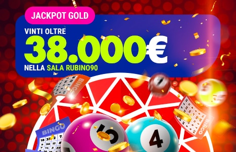 Banner Comunicazione vincita Jackpot Gold Bingo  