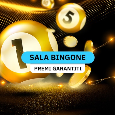 Screenshot promozionale di una sala bingo Lottomatica con cartella evidenziata